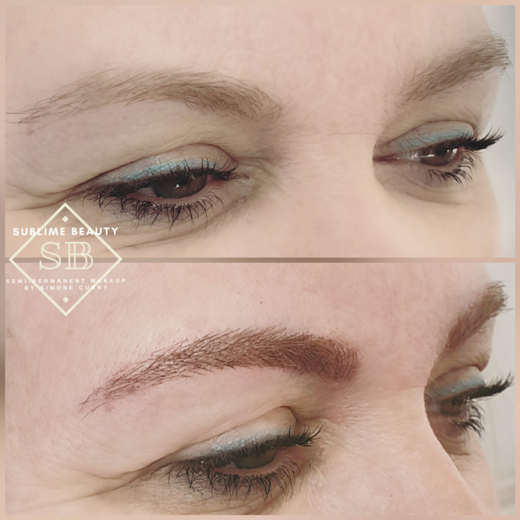 Microblading before and after comparison