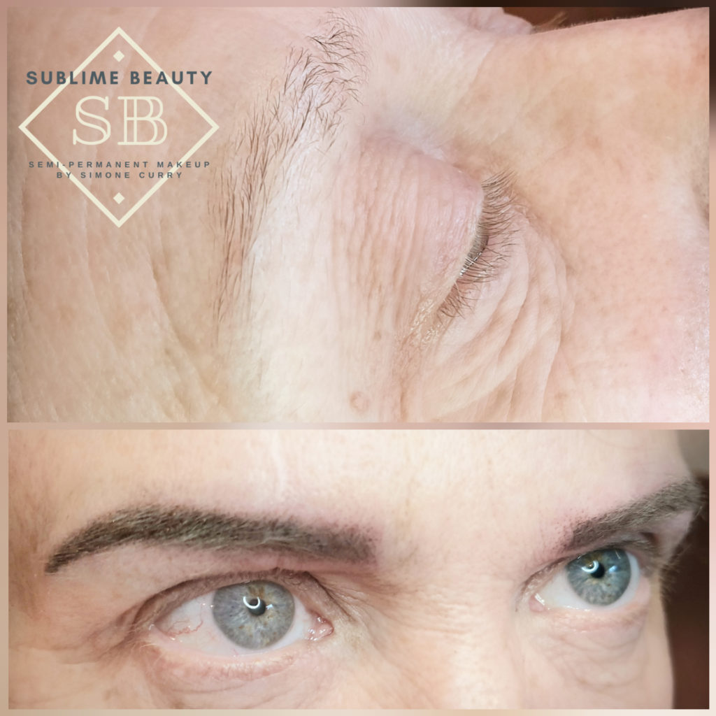 Powder brow SPMU treatment before and after results