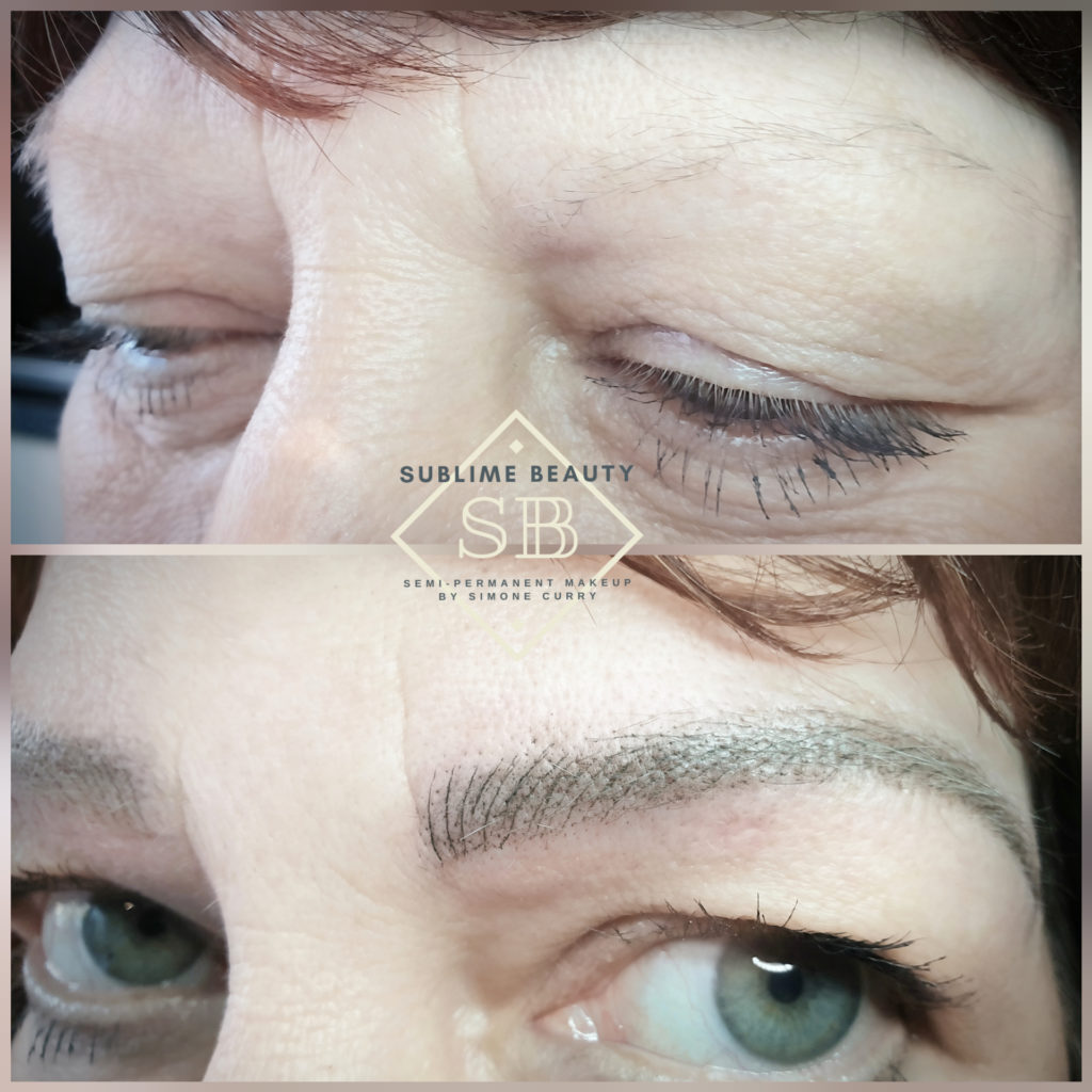 Combination brow SPMU treatment before and after results