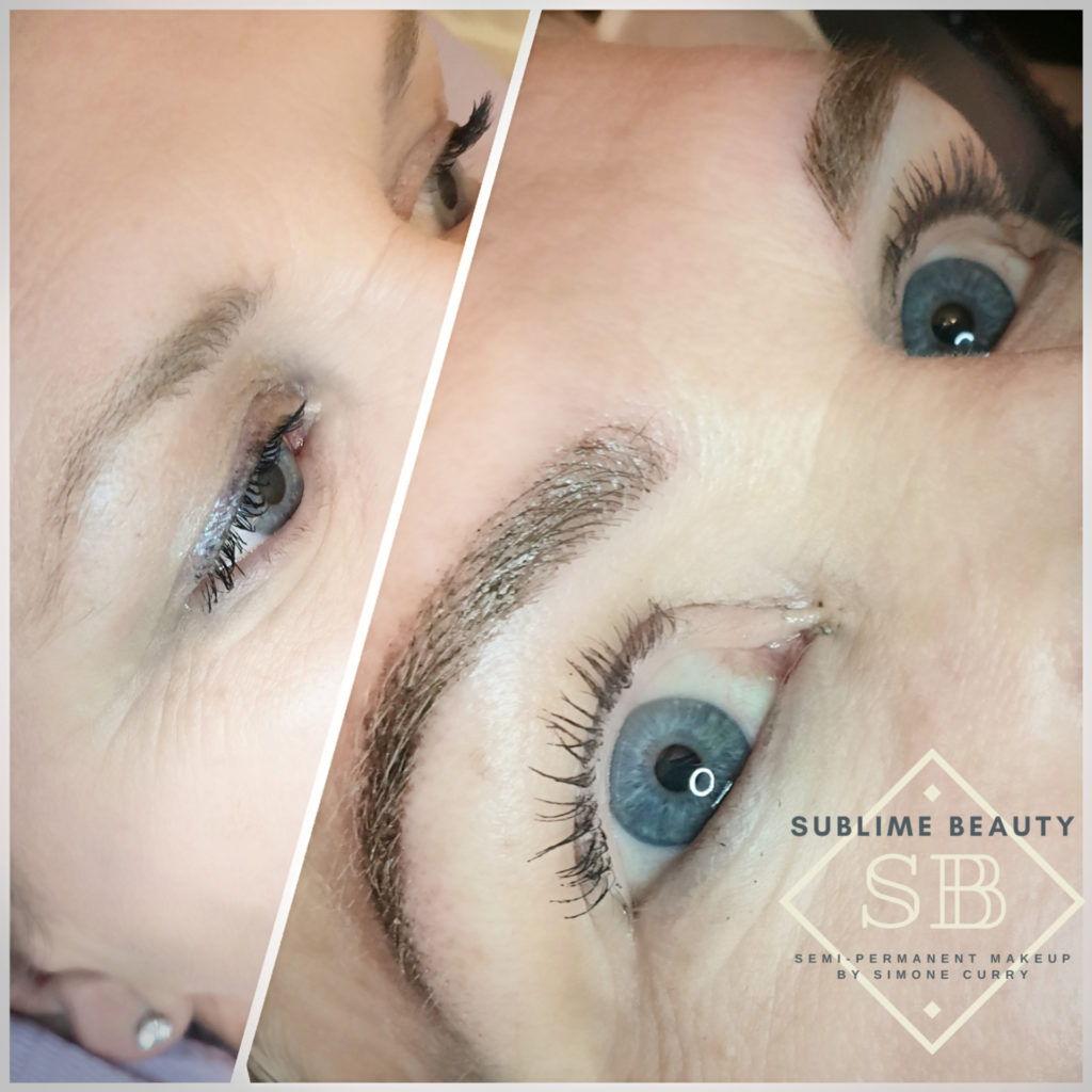 Combination brow before and after example